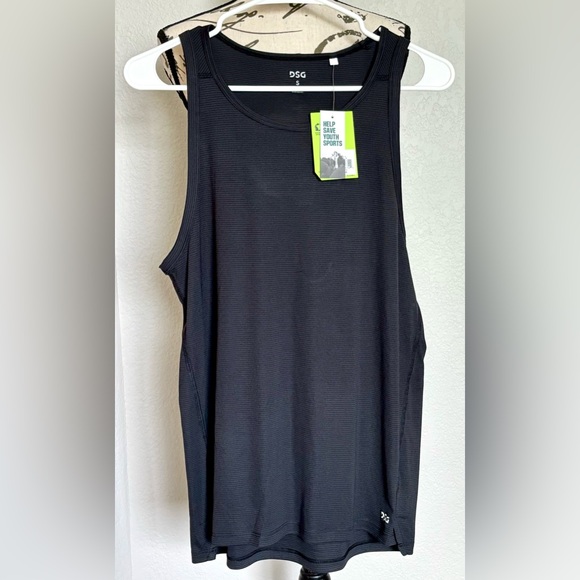 DSG Men's Small Black Moisture Wicking Running Athletic Tank Top NWT - Picture 1 of 3